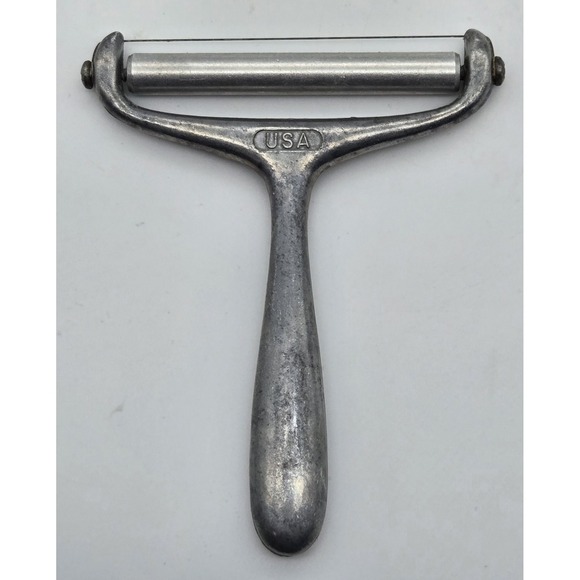 Vintage USA Metal Cheese Slicer Wire Cutter Cast Handle Kitchen Utensil 4.5 in - Picture 6 of 7